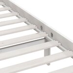 vidaXL Cadre de lit sans matelas blanc bois massif