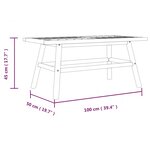 vidaXL Table basse 100x50x45 cm bois massif d'acacia