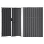 vidaXL Abri à outils de jardin anthracite 225x89x161cm acier galvanisé