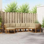 vidaXL Ensemble de canapés d'extérieur 8 pc Naturel et Beige