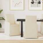 vidaXL Chaises de salle à manger 2 Pièces Beige 57 x 67 x 98 cm Lin