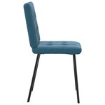 vidaXL Chaises à manger lot de 6 bleu velours
