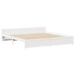 vidaXL Cadre de lit sans matelas blanc 160x200 cm bois de pin massif