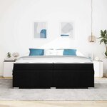 vidaXL Cadre de lit avec matelas Noir 200 x 200 cm tissu