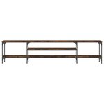 vidaXL Meuble TV chêne fumé 201x35x45 cm bois d'ingénierie et fer