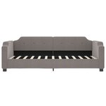 vidaXL Lit de jour avec lit gigogne taupe 90x200 cm tissu