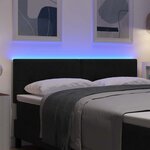 vidaXL Tête de lit LED avec des lumières à LED Noir 160 cm Polyester