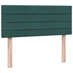 vidaXL Sommier à lattes de lit et matelas vert foncé 120x220cm velours