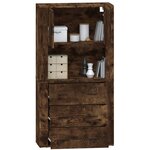 vidaXL Buffet haut Chêne fumé Bois d'ingénierie