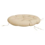 vidaXL Coussin rond beige Ø 100 x11 cm tissu oxford