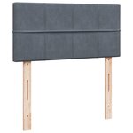 vidaXL Sommier à lattes de lit et matelas Gris foncé 90x190 cm Velours
