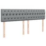 vidaXL Sommier à lattes de lit avec matelas Gris clair 200x200cm Tissu