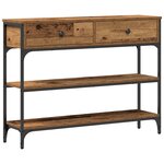 vidaXL Table Console avec tiroir Bois ancien 100 x 25 x 75 cm