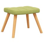 vidaXL Chaise à bascule avec tabouret Vert Tissu