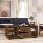 vidaXL Table basse Marron miel 100x50x41 cm Bois massif de pin