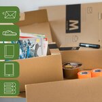 Pack and Move - Lot 24 colis pour expédition - Taille S - Carton renforcé - 23 x 10 x 13 cm - 20 KG max