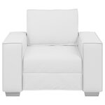 fauteuil vidaXL blanc 59 cm en simili cuir