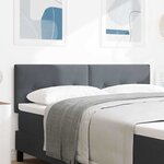 Headboard LED vidaXL Bouton Rembourré Gris Foncé 80 cm Velours