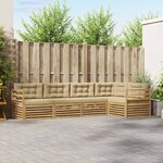 vidaXL Ensemble de canapés d'extérieur 5 pc Blanc et Beige Polyester