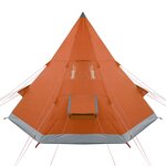 vidaXL Tente de camping tipi 4 personnes orange imperméable