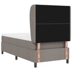 Lit Box Spring vidaXL avec Matelas en Taupe  100x200 cm Tissu