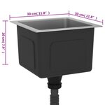 vidaXL Évier de cuisine fait main Acier inoxydable