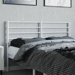 vidaXL Tête de lit métal blanc 160 cm