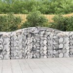 vidaXL Paniers à gabions arqués 10 Pièces 400x50x100/120 cm Fer galvanisé