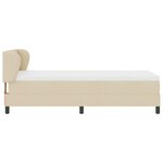 vidaXL Lit boxspring avec matelas Crème 100 x 200 cm tissu