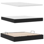 vidaXL Lit de Rangement avec matelas Noir 160 x 200 cm Velours