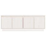 vidaXL Meuble TV Blanc 110x34x40 cm Bois de pin massif