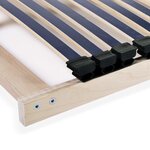 vidaXL Sommier à lattes sans matelas avec 42 lattes 7 zones 140x200 cm