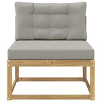vidaXL Sofa de milieu extérieur Polyester Blanc
