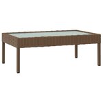 vidaXL Salon de jardin 8 Pièces avec coussins résine tressée marron