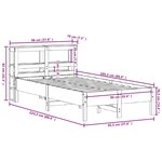 vidaXL Cadre de lit sans matelas 90x200 cm bois de pin massif