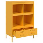 vidaXL Buffet haut jaune moutarde 68x39x101 5 cm acier