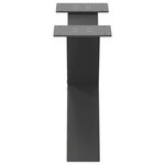 vidaXL Pieds de table basse en forme de X  2 pièces  anthracite  50 x (30-31) cm  acier
