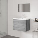 vidaXL Meubles de salle de bain Sonoma gris Bois d'ingénierie