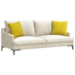 vidaXL Coussins de canapé 2 Pièces Jaune 45 x 45 cm