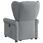 vidaXL Fauteuil inclinable de massage électrique Gris clair Tissu