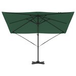 vidaXL Parasol Roma Vert 286 x 285 x 265 cm Polyester et Aluminium