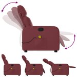 vidaXL Fauteuil de massage inclinable Rouge bordeaux Similicuir