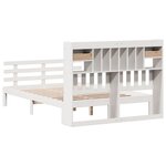 vidaXL Lit bibliothèque sans matelas blanc 140x190 cm bois pin massif