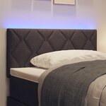 vidaXL Tête de lit avec des lumières à LED Réglable Marron 90 cm tissu