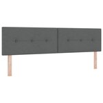 vidaXL Lit ressort avec matelas  gris foncé  180 x 200 cm  tissu