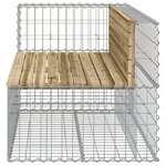 vidaXL Banc de jardin design gabion 122x71x65 5cm bois de pin imprégné