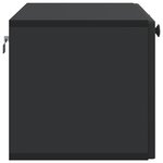 vidaXL Meuble TV mural Noir 78 5 x 31 x 30 cm Bois d'ingénierie