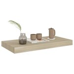 vidaXL Étagères murales flottantes 4 Pièces chêne 50x23x3 8 cm MDF