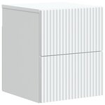 vidaXL Cabinet de chevet mural avec tiroir Blanc 33 x 34 5 x 40 cm