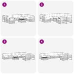 vidaXL Ensemble de canapés d'extérieur 10 pc Blanc et Beige Polyester